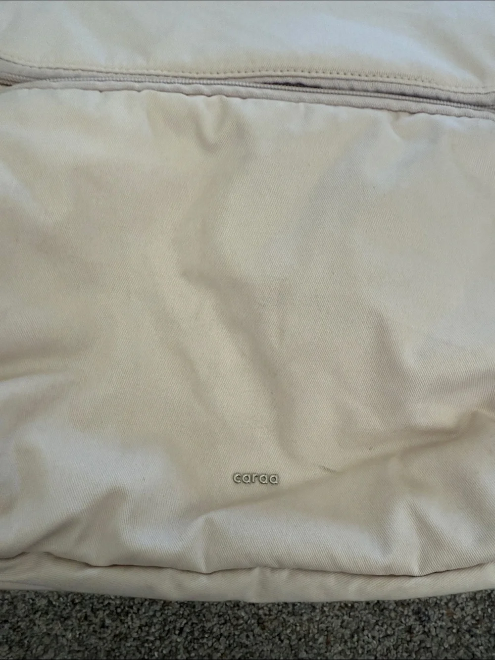 caraa baby bag cream fabric